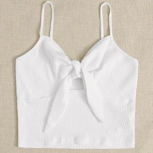 Peekaboo Rib knit cami top